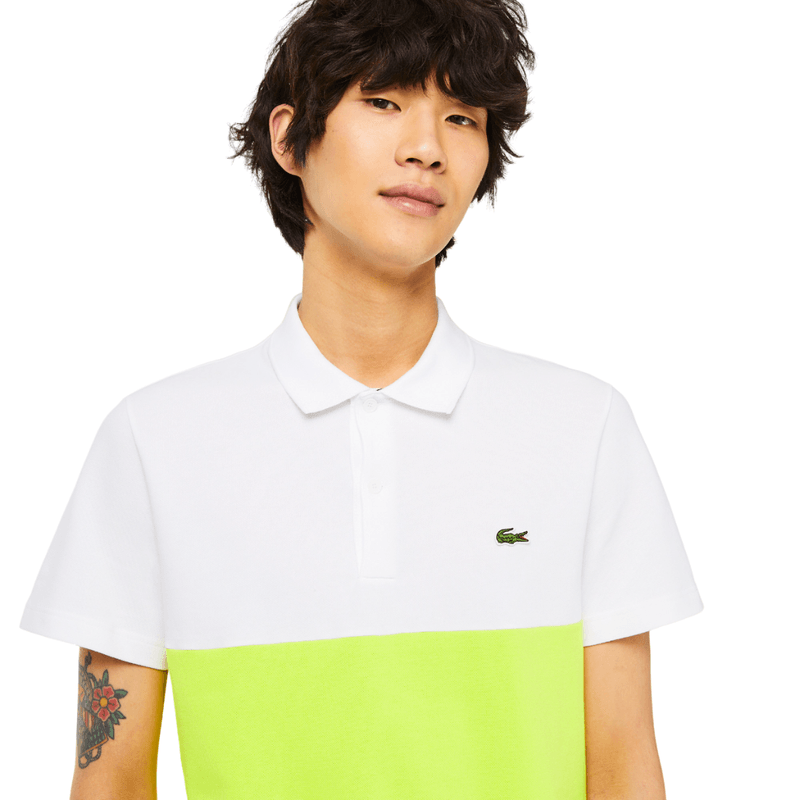 Chomba lacoste blanca online hombre